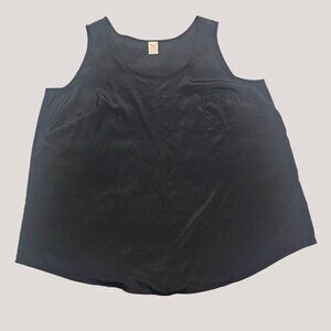 Faded Glory Womens Black Sleeveless Tank Top Pocket Detail Plus Size 3X